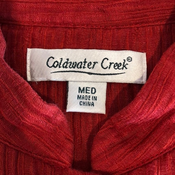 Coldwater Creek Shirt Jacket Silk Linen Blend Medium - Picture 3 of 8
